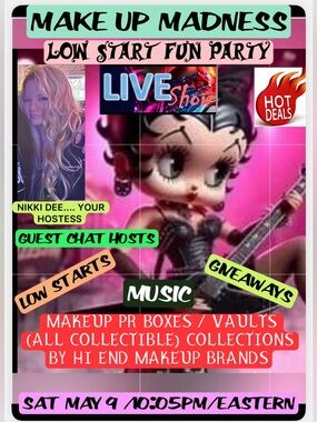 MAKEUP MADNESS COLLECTIONS/BOXED SETS/MAKEUP BAGS/ LOW STARTS/GIVEAWAYS/ MUSIC